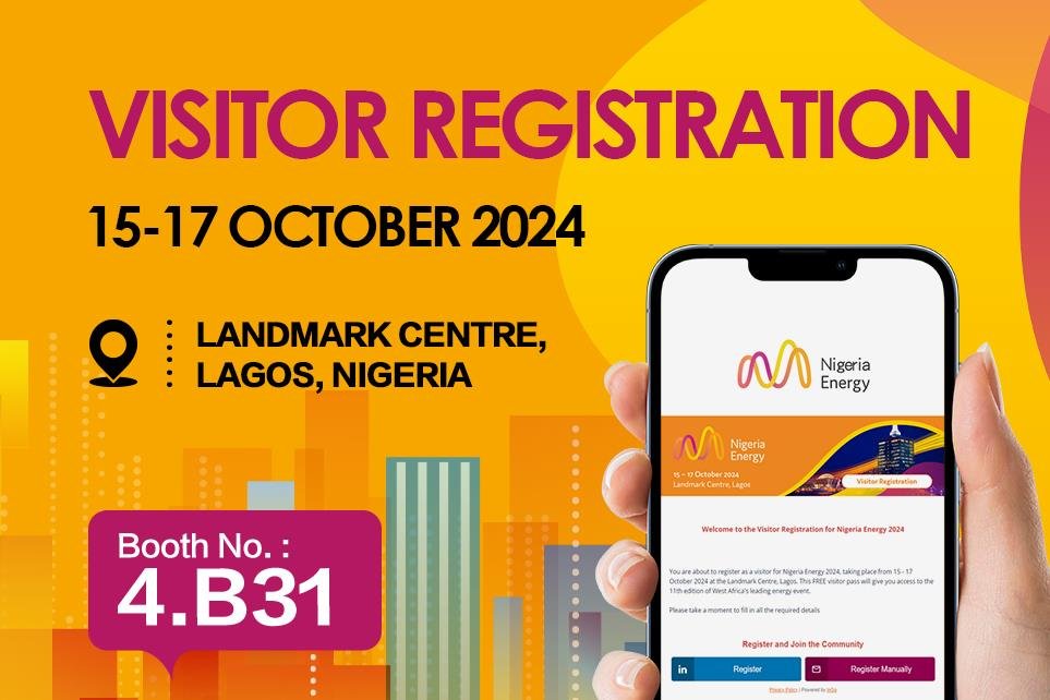 Register to visit Tide Powers stand NO.4.B13 at Nigeria Energy