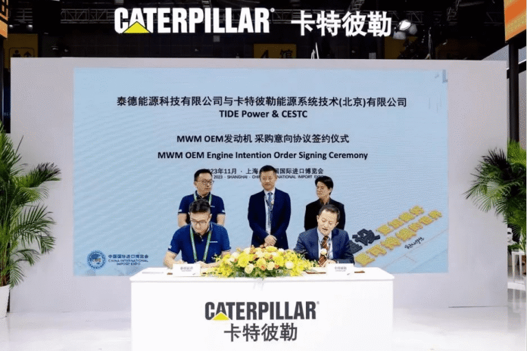Tide Power and Caterpillar Successfully Signed 2024 MWM Engine Purchase Intent Agreement